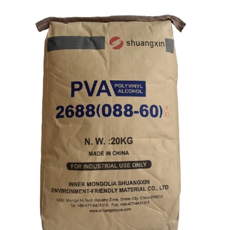Chemical Polyvinyl Alcohol PVA PVOH Flakes  PVA WANWEI/SHUANGXIN/CHUANWEI 088-60(2688)