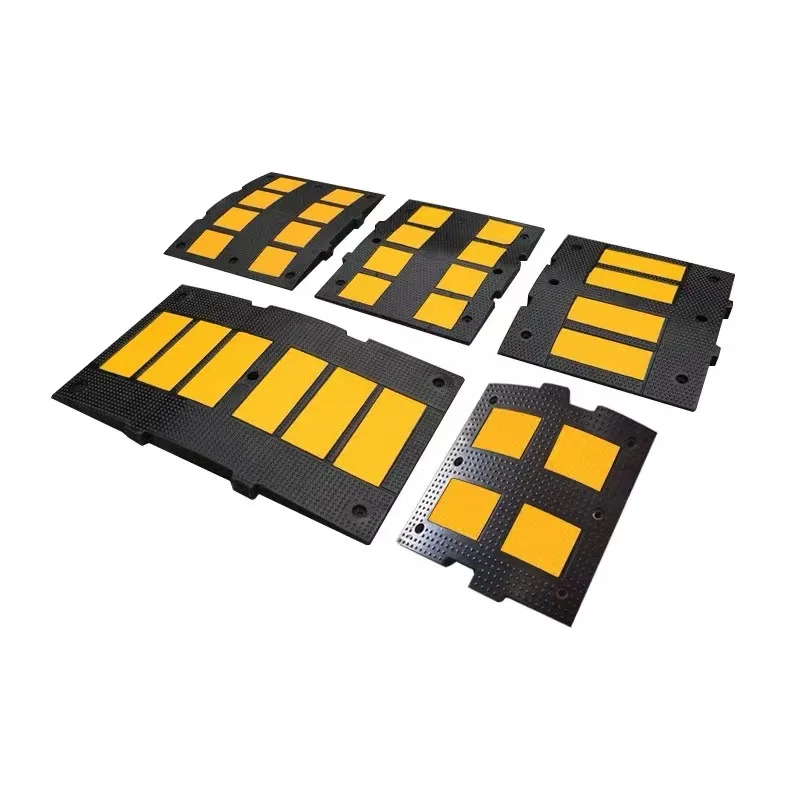 European Export Type Rubber Speed Bumps 500*600*50MM Wider and Thicker Speed Bumps Highway Road Speed Limit Belt