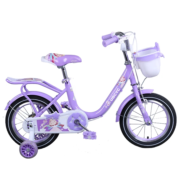 Factory direct sales 12/14/16 inch girls bike colorful kids bicycle with training wheels for 5-12 years old