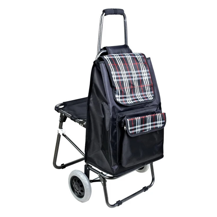 Прочная тележка большого размера с сиденьем