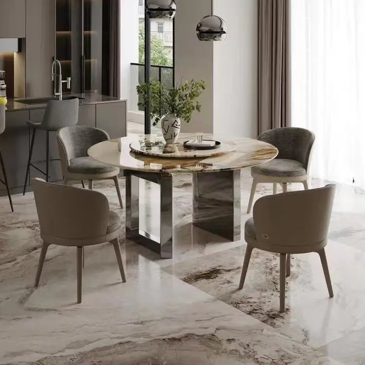 NOVA Durable And Environmentally Friendly Round Honeycomb Board Large Dining Table 8-Seater Commercial Dining Table