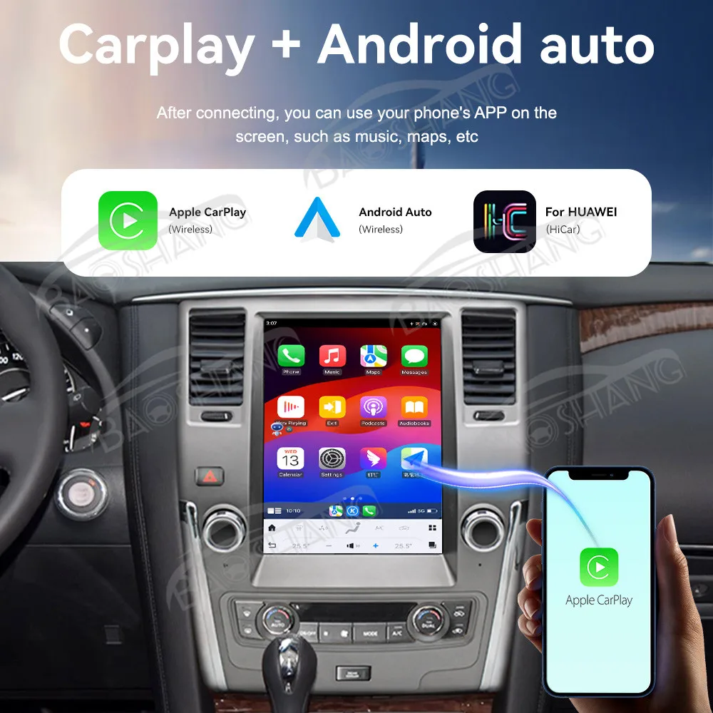 12.1' Carplay For Nissan Patrol 2010-2017 Android 13 GPS Navigation Multimedia Player Car Radio Head Unit Auto Wireless Display