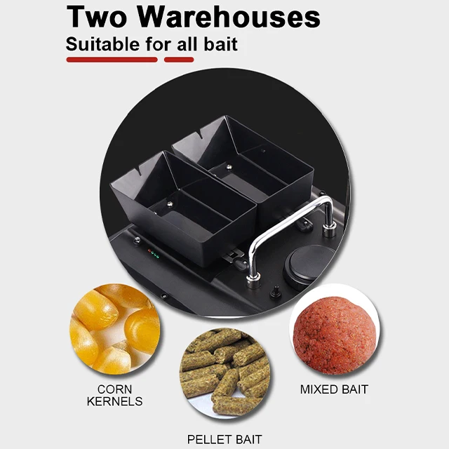 High Quality Double Warehouse 500m Double Motors Nesting Fishing Bait Boat with Remote Control