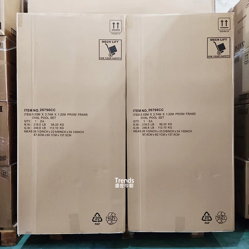 Овальный комплект для бассейна Intex 26796 16 5x9x48 дюймов с призматической рамой взрослых