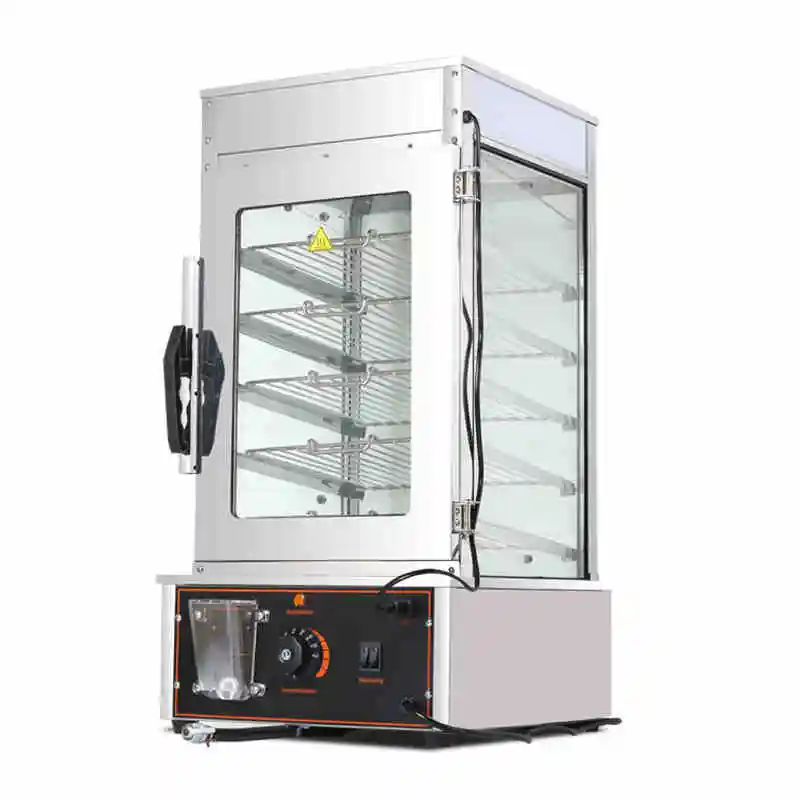 High Quality Stainless Steel Glass Chicken Sausage Display Warming Showcase Electric Table Top Food Warmer For Fast Food