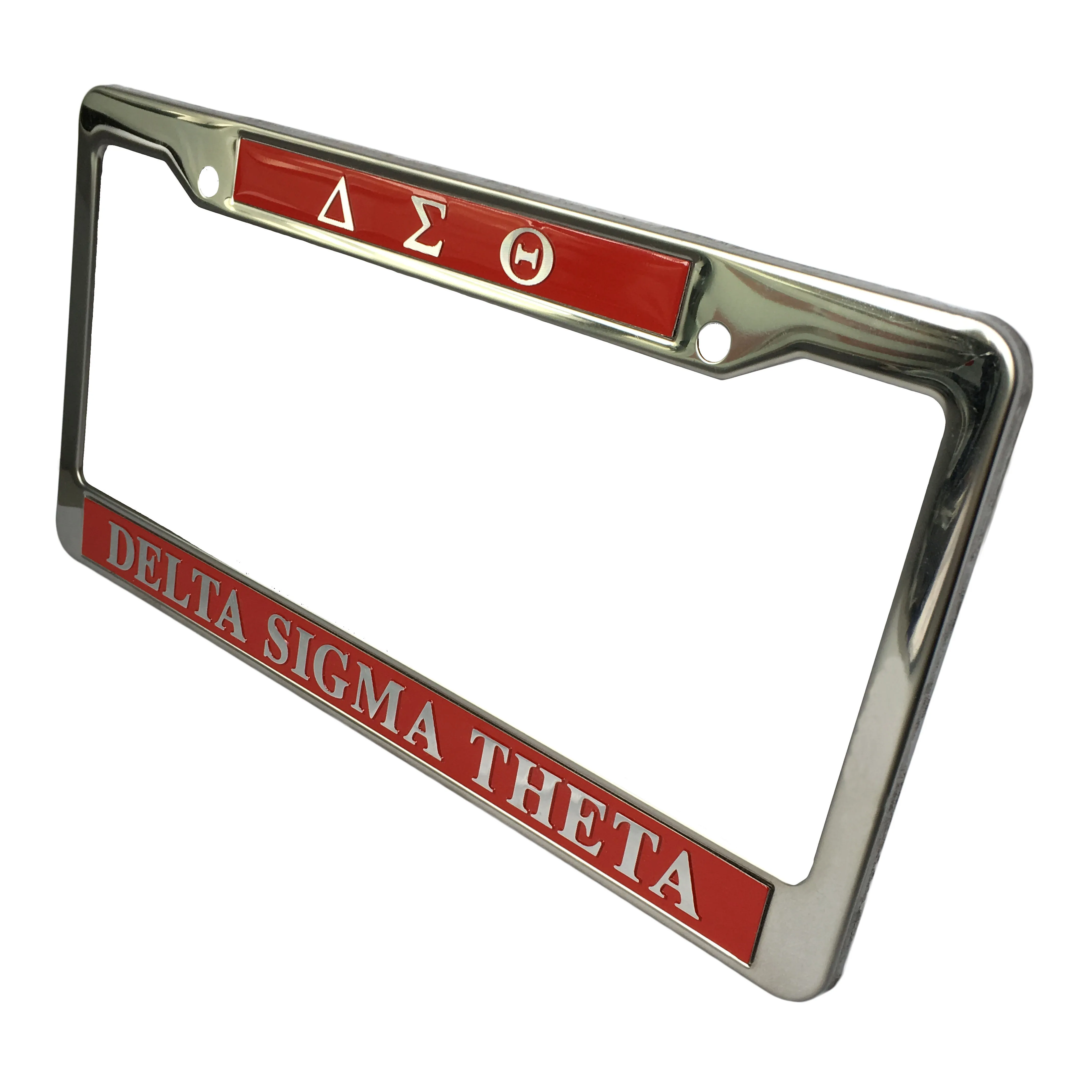 usa standard size metal stainless steel vehicle chrome plated lisence plate frame logo license number