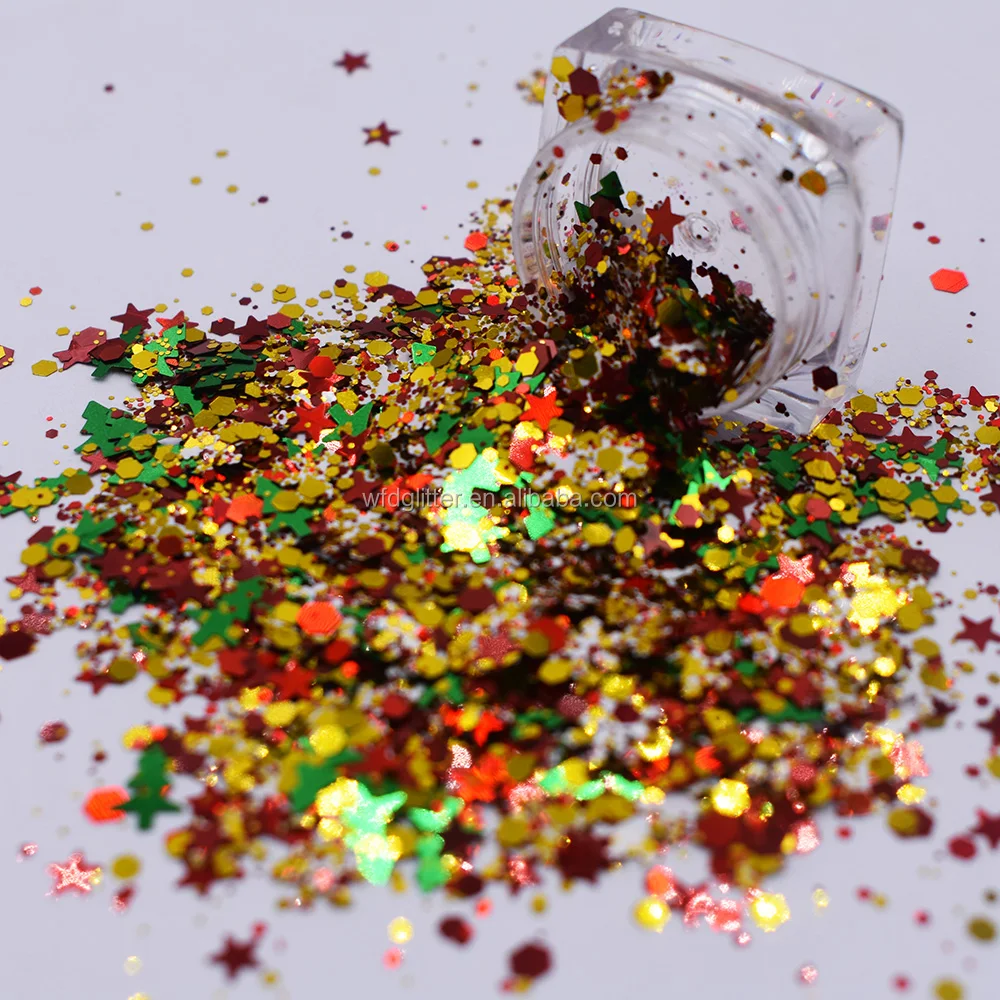 2022 Wholesale Snowflakes Glitter bulk opal glitter chunky mixes glitter for Christmas decoration