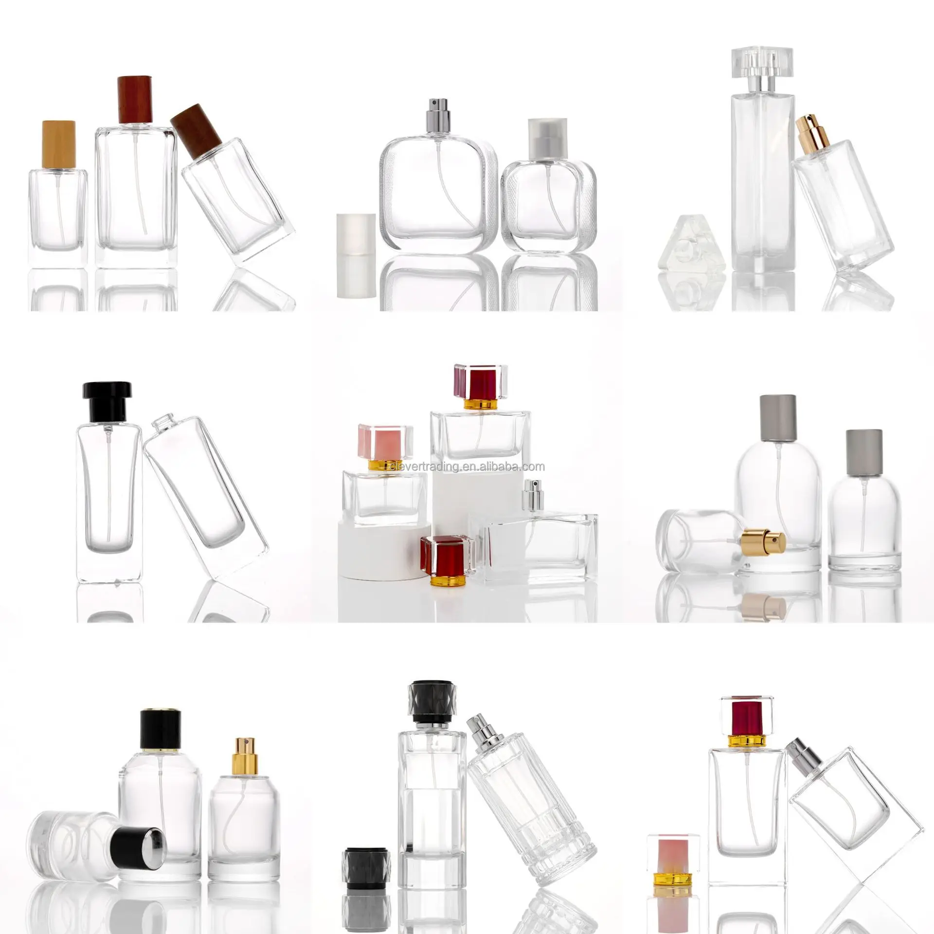 factory price 50ML color gradient glass perfume bottle 30ml customize glass scent bottle fragrant bottle for sale