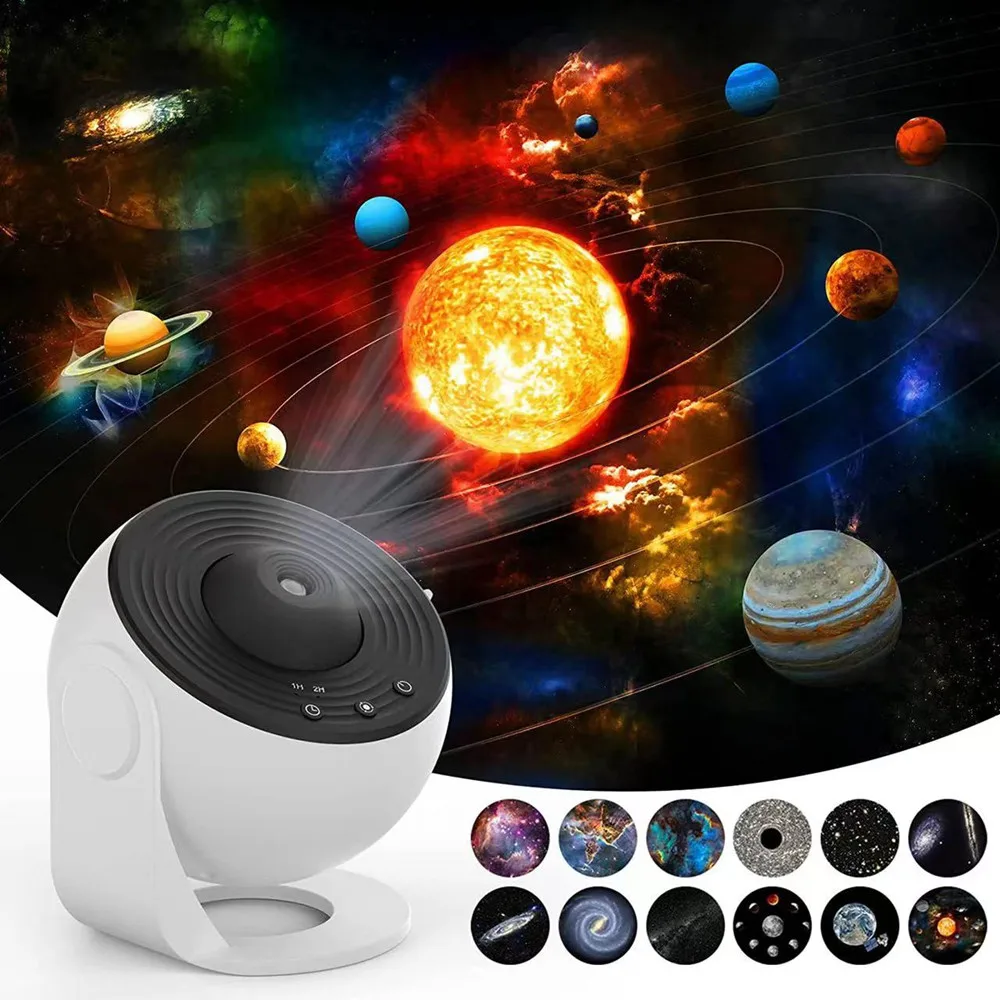 12 In 1 Planetarium Star Projector 360 Rotation Night Sky Projector for Kids Adults Ceiling Home Bedroom Living Room Decor