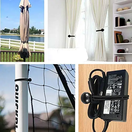 Bungee Balls, Taomoder Black Bungee Cord Heavy Weight Tarp Bungee Cords Tie Down Straps Multifunction Elastic Rope,SJD001