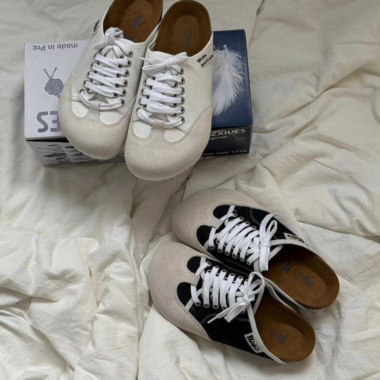 Custom Support Birken stock Slippers Unisex Size 35-47 Suede Leather Cork Sole Anti Slippery Men Women Mule Clog