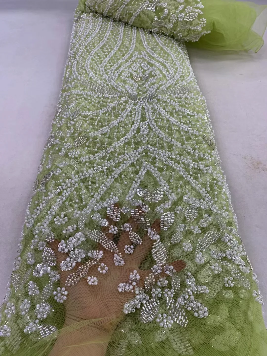 Golden supplier floral lace fabric brown african lace fabric 5 yards lace fabric for women wedding dress for party