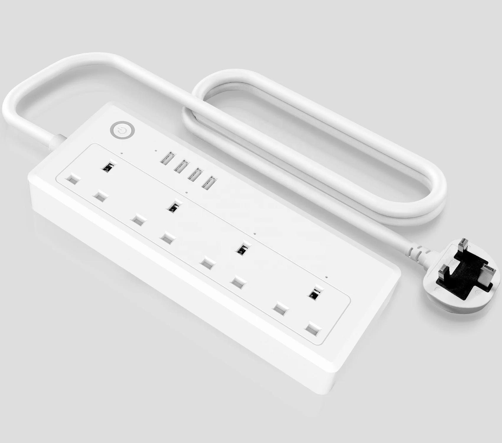 Стандарт Великобритании Tuya переключатель Wi-Fi Смарт-удлинитель 4 розетка с защитой штекеров удлинитель пульт дистанционного управления функции смарт-удлинитель 13A