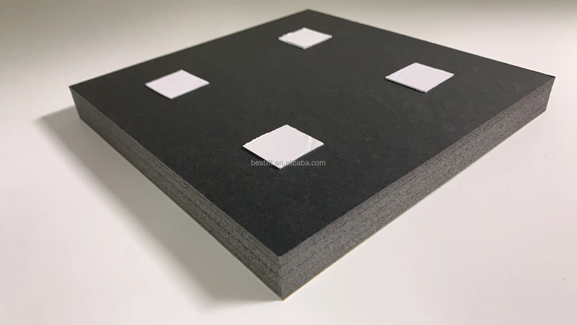 Wholesale 8 Inch X 8 Inch Frame-less Black Foam Board Photo Tile for Wall Decoration DIY Picture Collage