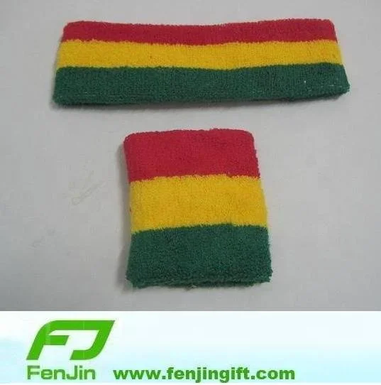 Custom terry cotton sport the Netherlands Holland France flag sweatband red white blue wristband wrist sweatband