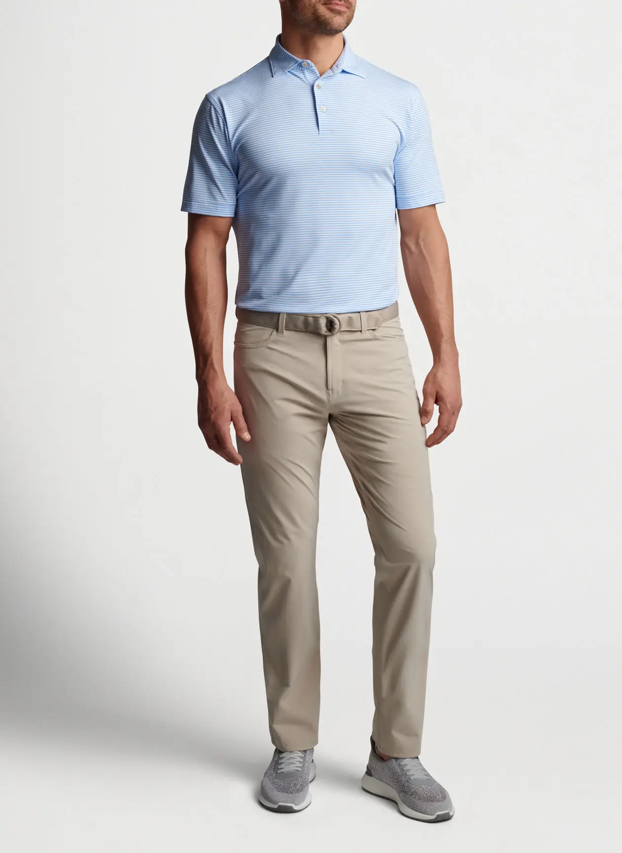 Custom logo high quality luxury striped print quick dry performance men golf silk polo t shirts