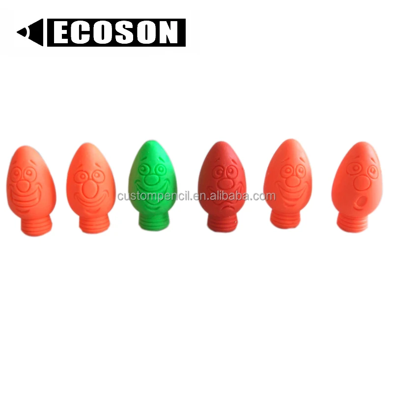 Amazon Hot Selling Plastic Factory Christmas Gift Set Fruit Food Animals Eraser