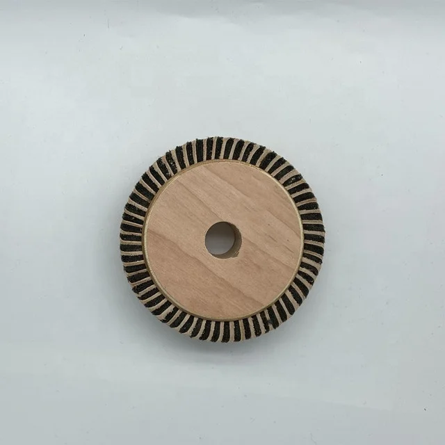 leather felt round brush in leather and cloth material  for leather and shoe industry  giving smoother   as buffing wheel NND110