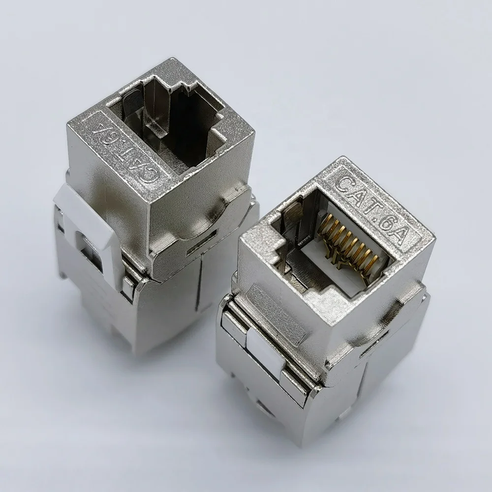 Цинковый сплав Cat6A экранированный Keystone Jack AMP Тип STP FTP Cat6a RJ45