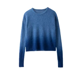 RTS47 2021 Женский вязаный пуловер с круглым вырезом и космической краской