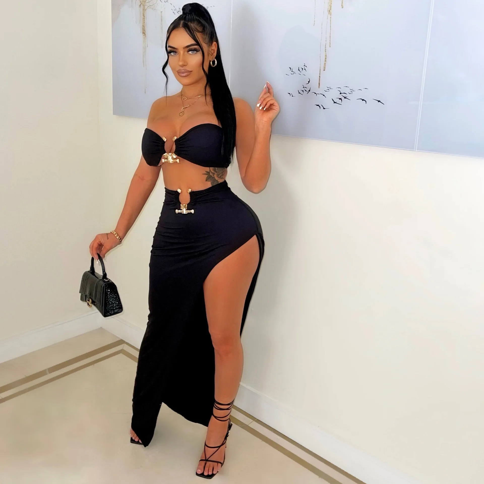 2022 Women Clothes Summer Designer Two Piece Dresses Set Clothing Plus Size Skirt Sets Luxury Dresses 2 Piece Sets Outfits