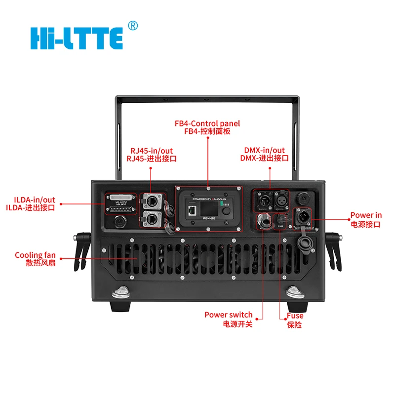 HiLtte 2025 Factory Price mini IP65 40W High Power Custom party lights disco laser light for Night Club dj