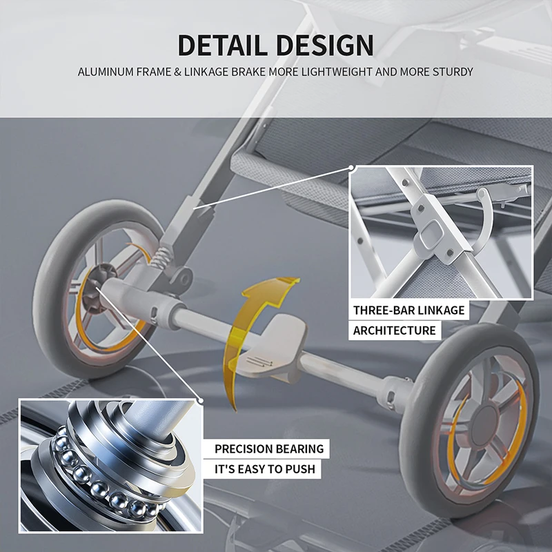 2023 popular seller  customized  Four-wheeled pet stroller  Luxury Cat And Dog Stroller  for travel