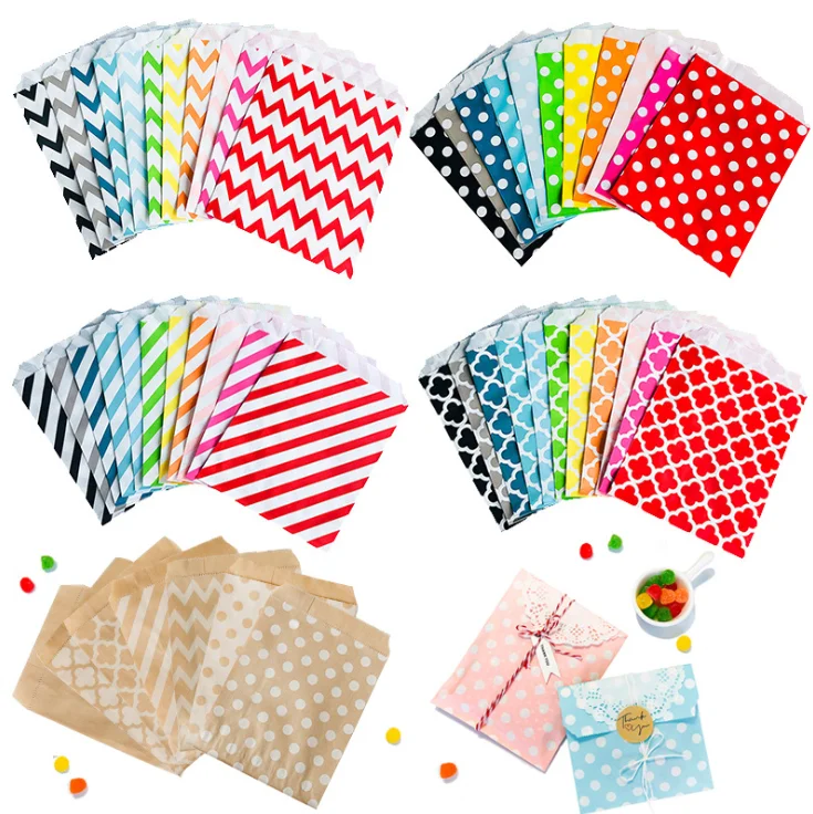 Роскошные пакеты из крафт-бумаги в горошек по заводской цене