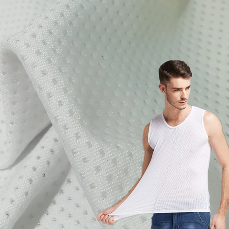 Hot Sale 170GSM 88%Nylon 12%Spandex Bird Eye Mesh Stretch Fabric Readystock For T-shirt Jersey Sportswear