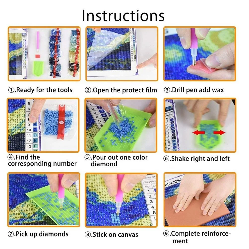 
Diamond Painting 5D Diy Full Drill Square Or Round Rose Town Canvas Pictures 30*40CM Diy Painting 3D Wall Art Canvas 