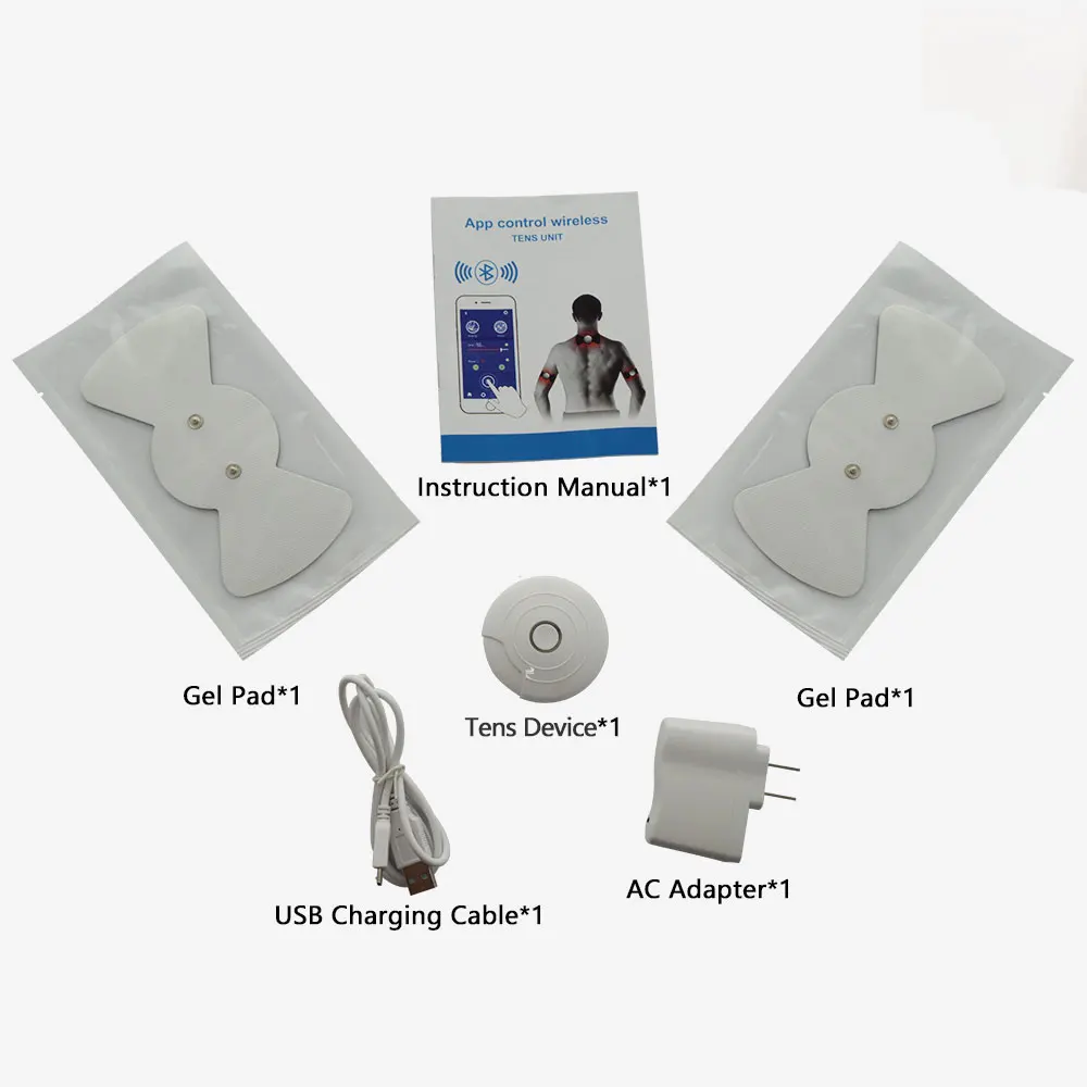 Mini electric massager TENS massage big TENS EMS electrode button pads wireless electrical TENS UNIT