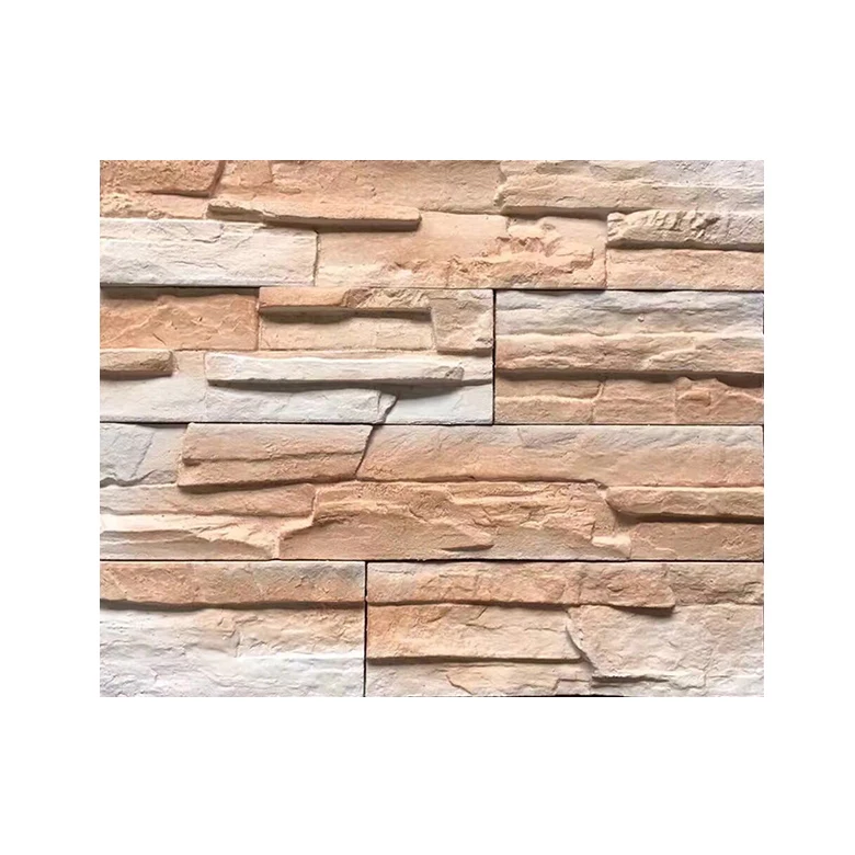 Manufactured artificial stone wall panel imitation faux stacked stone rustic creek house panel
