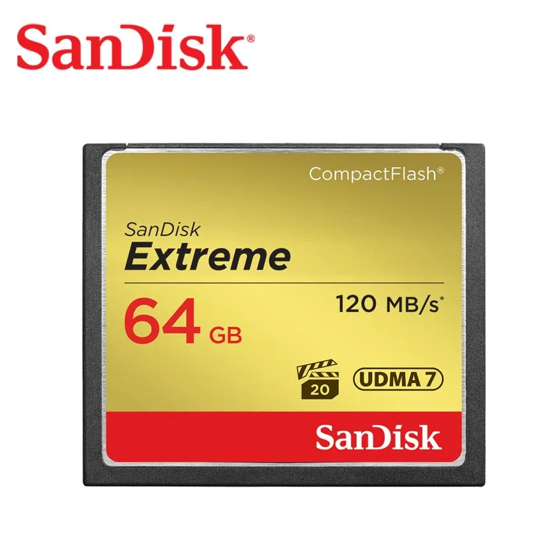 Original Sandisk Extreme Flash Memory Card 32gb 64gb 128gb 120mb/s Cf Card Flash Card Memory Carte Memoire For Camera