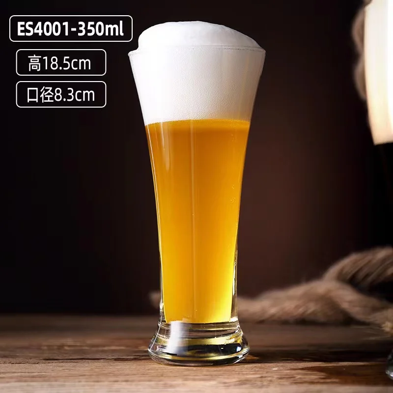 235-4100ml Wholesale Craft Short Feet Tall Glasses Red Wine Mugs Juice Drinks Glass Beer Mugs