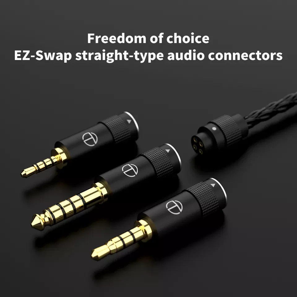 TRN T2 3 replace plug 2.5mm/3.5mm/4.5mm Jack HIFI Upgrade Detachable Earphone Cable