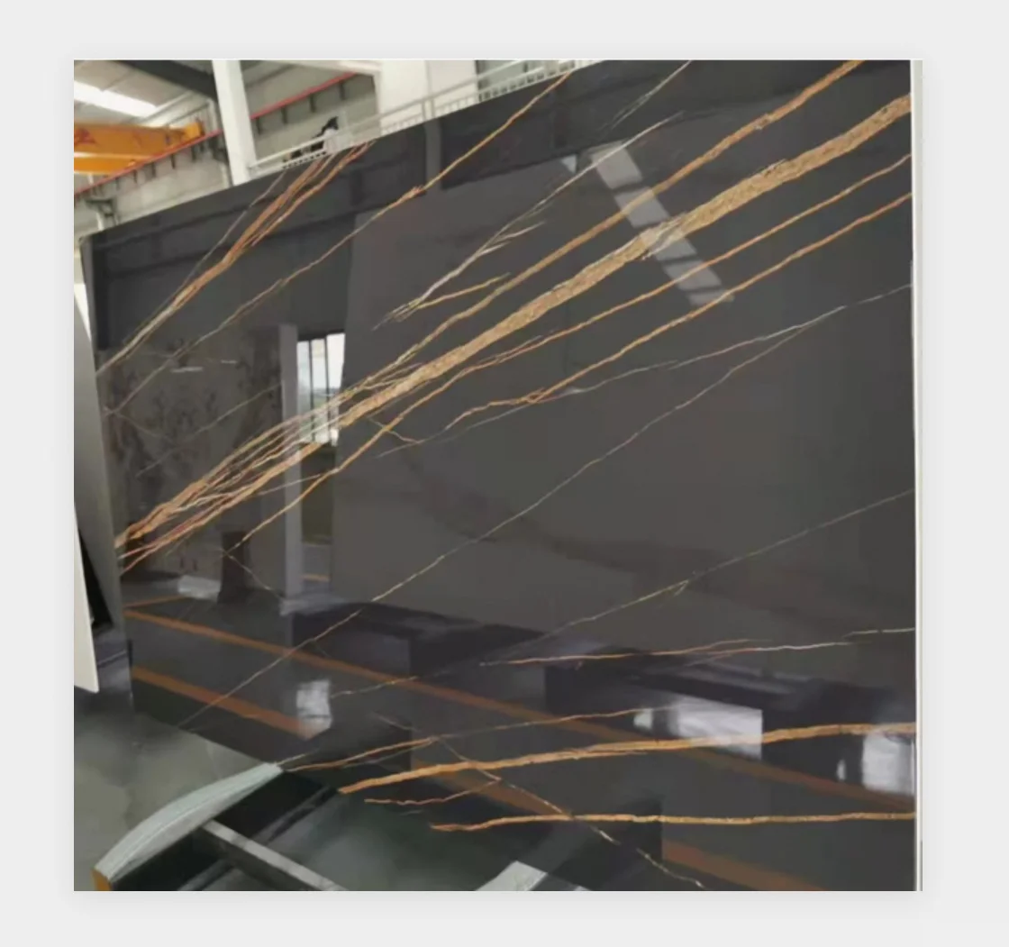 2700 мм * 1800 18 изготовление на заказ размер Lauren черного и золотого цвета из искусственного камня с высокою интенсивностью ювелирные украшения натуральный камень инженерных