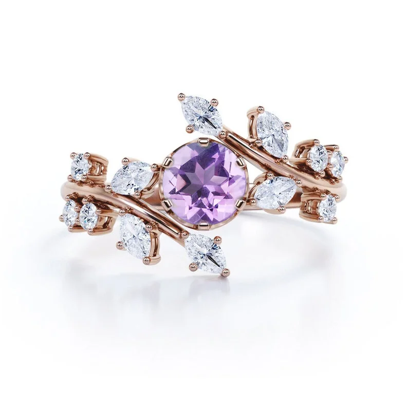 Beautiful Fantastic Jewelry S925 Gold Plated Floral Emerald Cut Garnet Cz Diamond Engagement Ring Wedding Anniversary Gift Ring