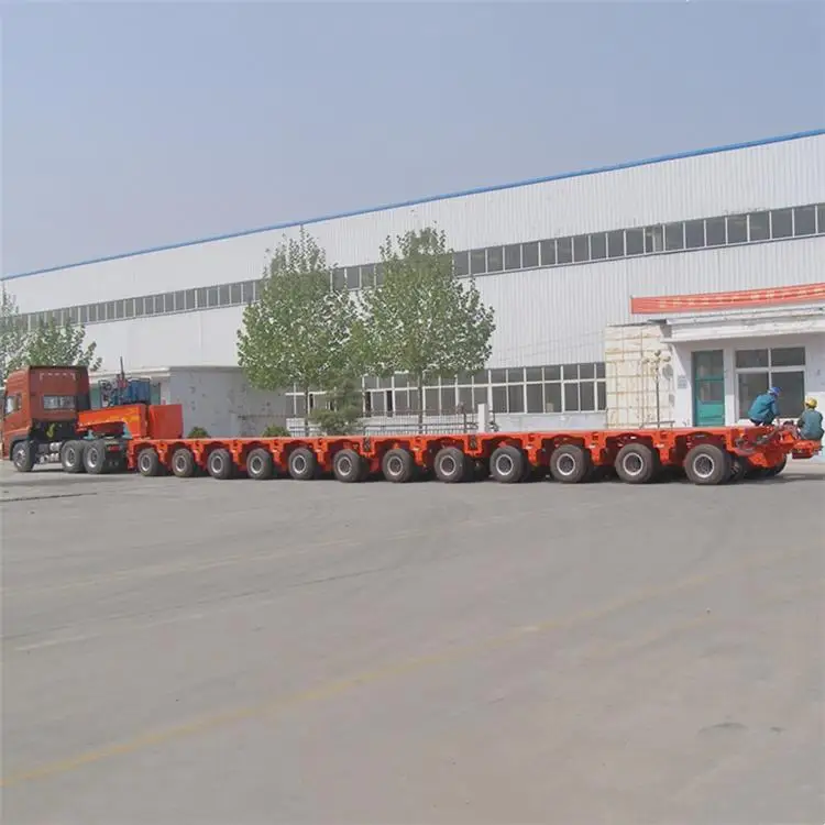 China Manufacturer 3 5 8Axle Axles 200 400 Tons Gooseneck Flatbed Semi Trailer Vehicle Heavy Truck Lowbed Truck Trailer