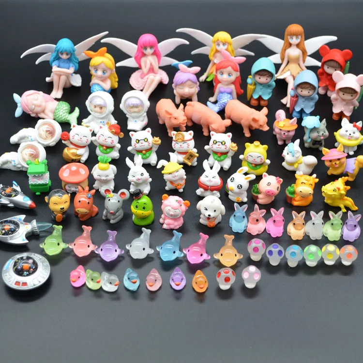 bulk mini white small rabbit figures micro miniature resin figurines bunny manufacturer wholesale bathing animal toys for kids