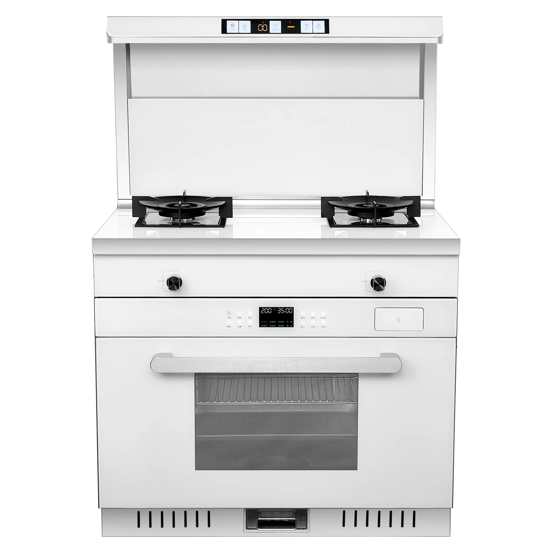 4.5kw White Integrated Stove 70l Steam Oven Top Warm Dishes Automatic Cleaning Multi Functional Stove Oven All-In-One Machine