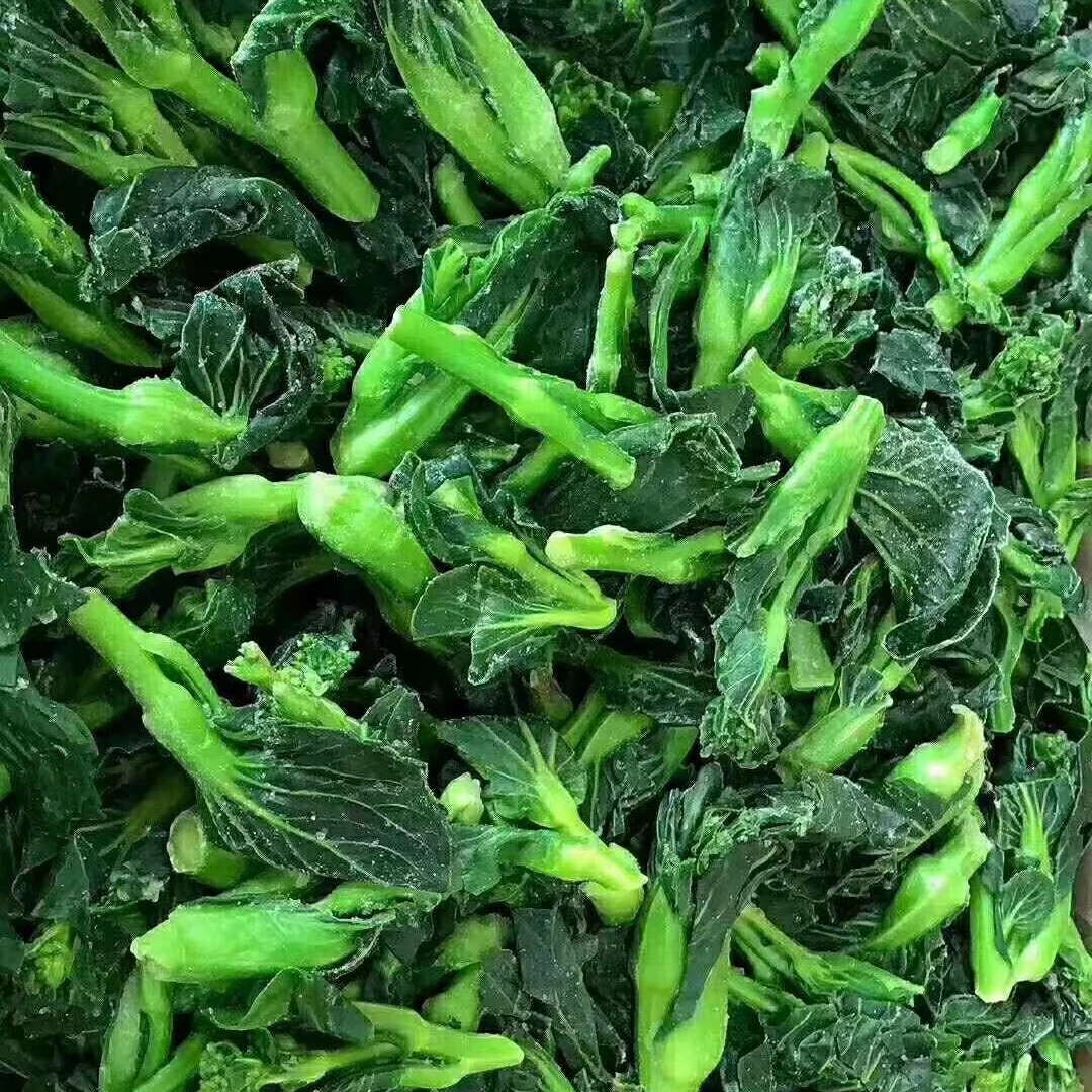 Hot sale good quality natural green vegetable iqf frozen rape flower