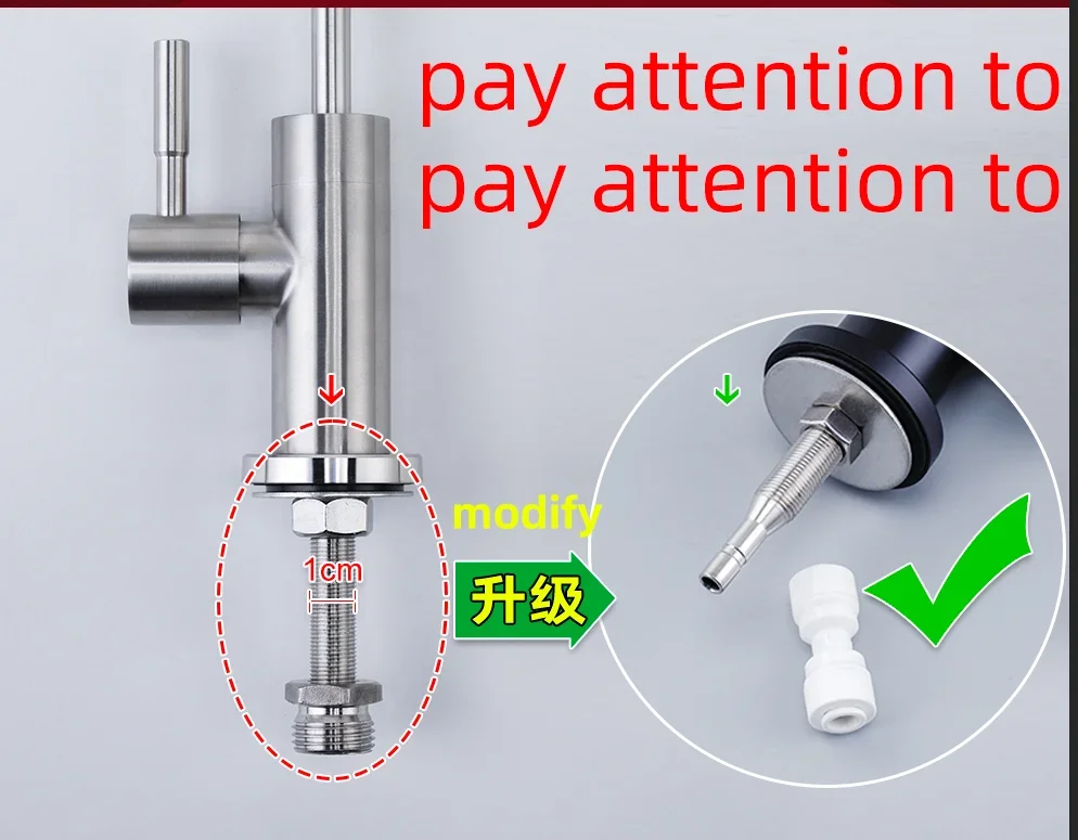 Stainless Steel Kitchen Direct Drinking Water Filter Tap Reverse Osmosis Water Filter Sink Faucet Single Handle Water Purifier