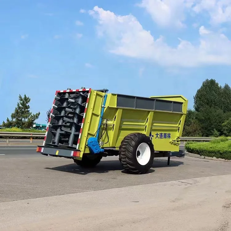 Factory Sell Solid Fertilizer Organic Manure Spreader Machine Low Price Agricultural Useful Tractor PTO Dry Cow Dung Trucks