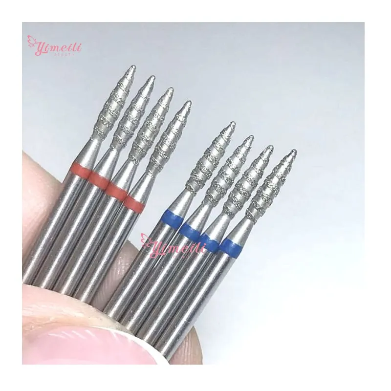 YML Diamond Nail Drill Bits Manicure Russia Cuticle Burr Nails Accessories Ball/Cone/Barrel/Needle/Flame Shape