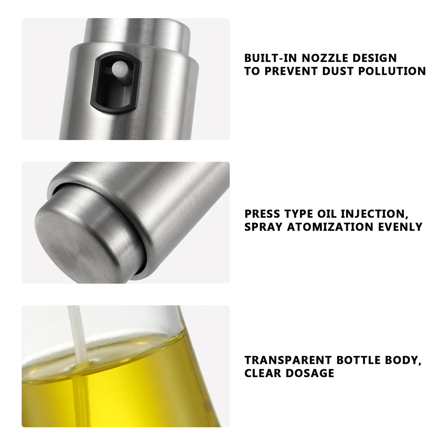 Kitchen Gadgets Stainless Steel Olive Oil Glass Bottle Salad food BBQ Baking Roasting Cooking Olive Oil Sprayer