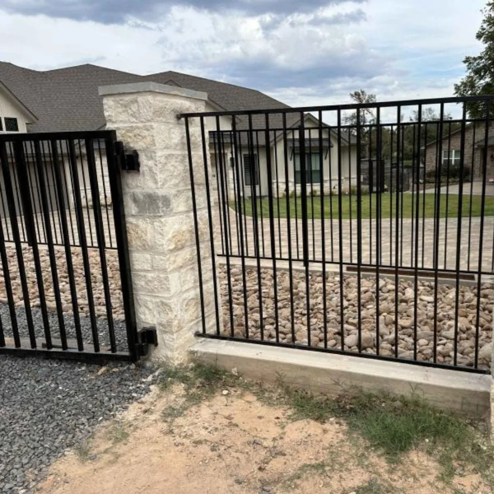 Low Price Garrison Security Stainless Steel Fence Panels Faux Wrought Iron Fence