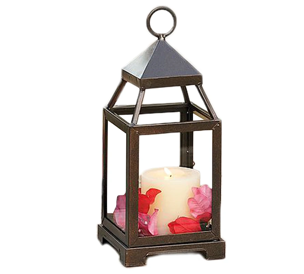 Factory direct metal frame lanterns Europe custom color outdoor hanging LED candle lantern outdoor decorative light