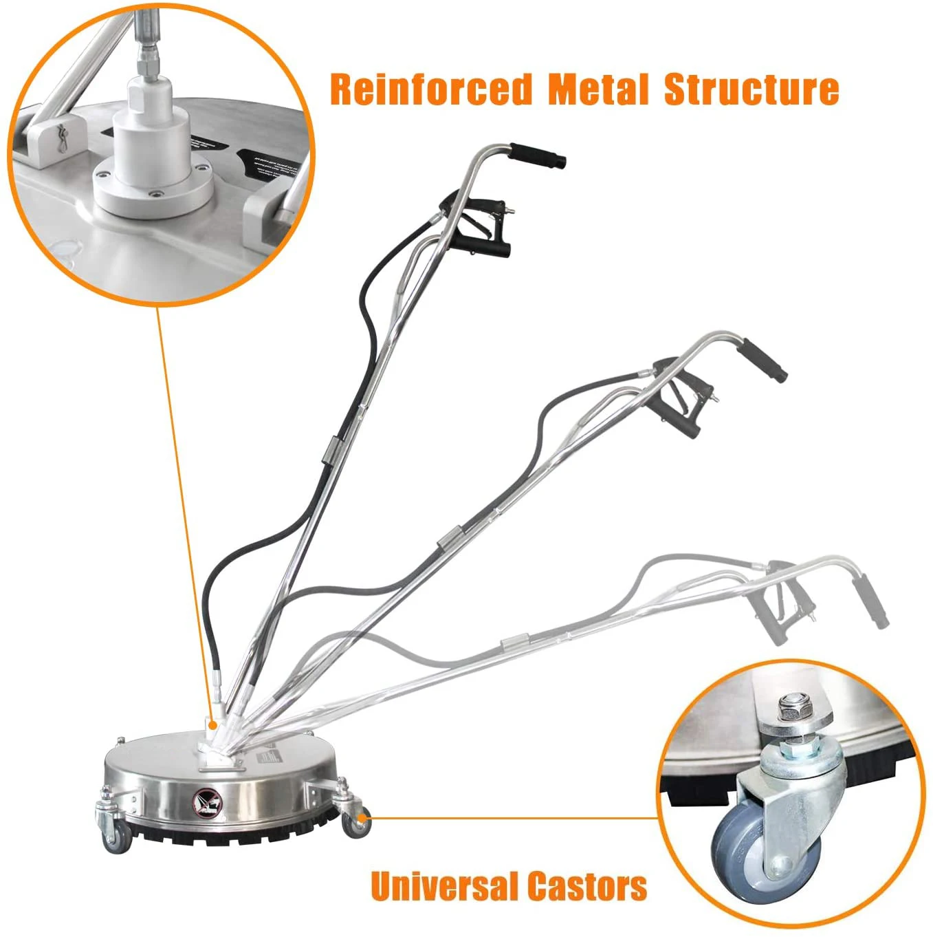Multi Power 20Inch High Pressure Washer Attachment Surface Cleaner for Concrete Driveway And