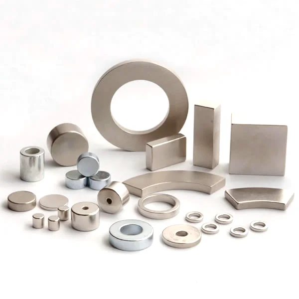 High performance mechanical Nd-Fe-B permanent magnet block with holes for motor