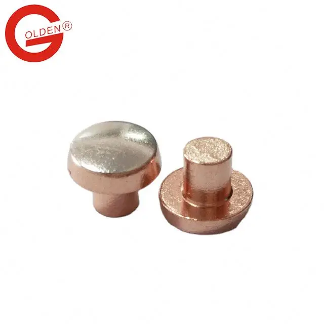 Silver Contact for industry control Silver Alloy Bimetal Contact Rivets Electrical Contacts  Customizable